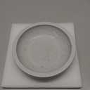 Travertine Decorative Bowl - 7.8 Diameter & 2 Height - Key Bowl for Entryway Table - Organic Modern Centerpiece - White/Gray