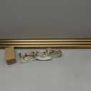 Heavy Duty Curtain Rods,1 1/4" Large Diameter Premium Nonadjustable Curtain Rod, 132in/11ft Custom Window Treatment Rods with Durable Aluminum Brackets and End Caps, Gold Finish