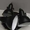 HiBay Ceiling Light Fixtures, 3Lights Adjustable LED Spotlight, Industrial Track Lighting Black with Round Plate for Kitchen, Living Room, Office, E26 Base, Black (Bulbs Not Included)