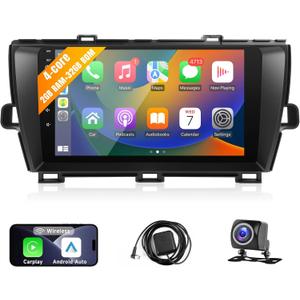 Leadfan Car Play Radio for Toyota Prius 2010-2015 Wireless Apple Carplay Android Auto, 10.1" Touch Screen Stereo for Prius Head Unit Media Player GPS Navi BT FM Camera SWC(Non-JBL-Version)
