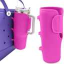 Bogg Bag Cup Holder for Stanley Cup Holder 40 oz Water Bottle Holder Adjustable Drink Organizer Accessories Compatible with All Bogg Bag and Simple Modern Beach Tote (Rose Red) Pack of 3