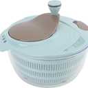 Salad Spinner, 5.3 QT Lettuce Spinner with Strainer, Fruit Cleaner with 4 Replaceable Blade for Shredding, Slicing and Pureeing, Salad Washer & Dryer for Quick Washing Teal