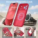 Magnetic for iPhone 17 Pro Case [Compatible with Magsafe] [Premium Silicone Satin-Smooth Touch] Slim Shockproof Anti-Scratch Microfiber Lining Case, 6.3 inch, Red