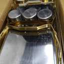 Chafing Dishes for Buffet 4 Pack, 11QT Square [Large Size and Sturdy] Stainless Steel Food Warmers for Parties Buffet [Elegant Gold and Silver Colors] Catering Supplies Buffet Display