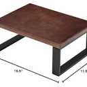 Solid Wooden Step Stool for Adults Seniors Non-Slip, Heavy Duty Bed Steps for High Beds with 500 LBS Capacity, Portable Bedside Step Stool Easy Assembly (Dark Walnut)