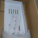 1 Pack | 21" Deep Pull Out Cabinet Organizer Adhesive, 10-Inch Wide Sturdy Carbon Steel Roll-Out Drawers for Face Frame or Frameless Cabinets,Slide-Out Shelves for Pantry. (White)