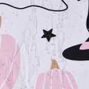 Cute Halloween Fabric Shower Curtain Aesthetic Funky Bathroom Decorations, Colorful Fun Scary Jack Pumpkins Ghost Witch Hats Gothic Halloween Fall Girls Kids Shower Curtain Set with Hooks (72"W x 72"L (Pack of 1), White)