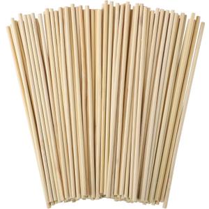 150 Pcs Wooden Dowel Rods - 1/8 x 12 Inch Wooden Sticks for Crafts Unfinished Natural Bamboo Sticks for Flower Bouquet and DIYers