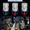 Locking Lug Nuts，1/2"-20 Wheel Locks，5 Locks and 2 Key Wheel Locks Lug Nuts for Grand Cherokee, Liberty, Wrangler, Nitro, Explorer，Cone Seat