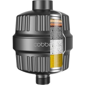Cobbe HD HEAVY DUTY High Output Shower Filter  99% REMOVAL Shower Head Filter for Hard Water, Heavy Metals, Chlorine and Harmful Substance, Improve your skin and hair - Black