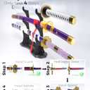 Cold Blade Katana Sword - 41 inches Katana Replica with Holster Belt and Display Stand - Sword with Authentic Design