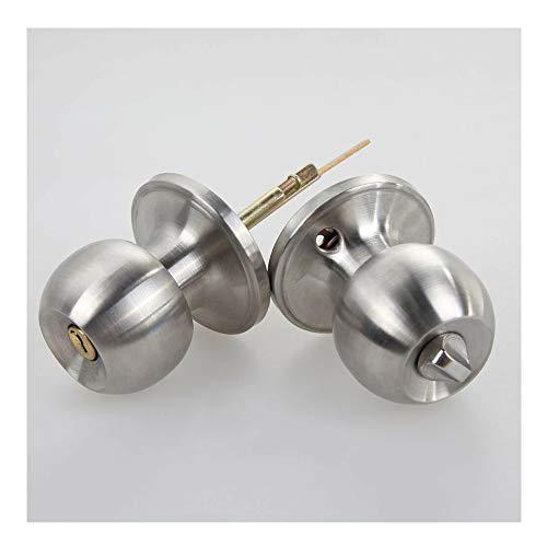 Shop Stainless Steel Home Interior Rooms Locking Privacy Round Door Knob Handle Set with Keys