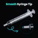 120 PCS 3ml Syringe with Cap for Liquid, Oral Syringe without Needles for Medicine Dropper, Colostrum Collect, Feeding Pets, Liquid Measuring, Individually Sealed, Luer Slip