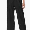 Womens Linen Pants Wide Leg High Waisted Drawstring Casual Flowy Pants with Pockets , 2 XL