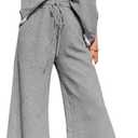 SHEWIN Women Two Piece Sets Business Casual Work Vacation Airport Outfits 2026 (Gray, S)
