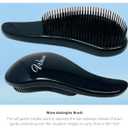 Wave Detangling Brush  Pack of 2, Black | Detangler Hair Brush for Curly, Wavy, Thick or Wet Hair | Flexible Bristles for Easy Glide, Anti-Breakage & Pain-Free Styling