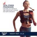 Reebok Weighted Vest Premium Adjustable Strength Training Vest with Reflective Trim for Full-Body Workouts, Cardio, Running & Rehabilitation Comfort Fit, Durable Material, 20Lb