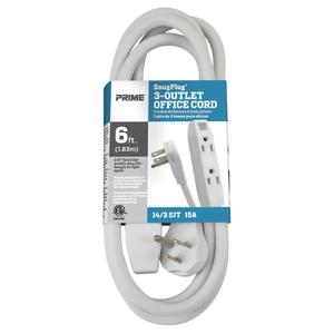 6ft 16/3 SPT-2 SnugPlug®
3-Outlet Household Extension Cord