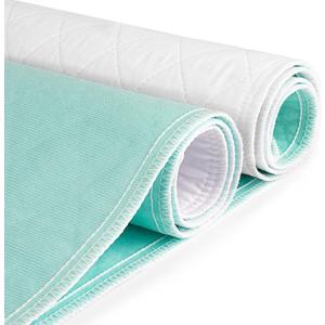 CoolShields Waterproof Bed Pads Incontinence Washable Reusable Bedwetting Mattress Protector Pad for Kids, Adults, Elderly, and Pets 34'' x 52'' (2 Pack)