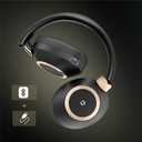 Active Noise Cancelling Headphones, 100H Playtime Headphones Wireless Bluetooth, Bluetooth Headphone with Mic, Over Ear Wireless Headphone with Deep Bass,Fast Charging for Travel (Black)