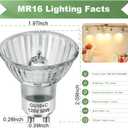 SerBion GU10 120V 50W Halogen Light Bulbs for Track and Range Hood, GU10+C Candle Warmer Lamp with Dimmable, 2700K Warm White, 6000+Hours Long-Lasting Pack of 6