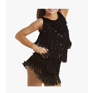 Womens Professional Dance Costume Jazz Dance Performance Leotard Dress Latin Dancewear Bodysuit L