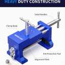 DAYDOOR Professional Cabinet Clamps 4 Pack, Heavy-Duty Cast Steel, Integrated Drill Guide & EVA Protection, Face Frame Alignment Tool for Cabinet Installation & Woodworking, Blue