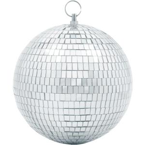 Mirror Disco Ball Decor with Hanging Ring 8" Large Silver Disco Ball Ornament for Disco Party Decorations,70s Theme Party, DJ, Wedding, Birthday,Christmas