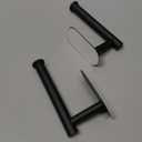 Groleca 2 Pack Adhesive Curtain Holdbacks Curtain Tie Backs Curtain Holdbacks No Drill Curtain Pull Backs Adhesive Curtain Hooks Curtain Holders for Drapes (2, Black)