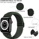 Lerobo Nylon Stretchy Solo Loop Watch Band, Compatible with Apple Watch Series 11-1, SE/Ultra 3 2 1 38/40/41/42/44/45mm/46mm/49mm, Adjustable Replacement Strap for Women Men