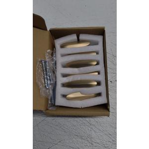 Goo-Ki 6 Pack Champagne Bronze Cabinet Drawer Knobs - 2.2" Full Length Modern Gold Bar Knob Small Single Hole Pull Kitchen Hardware for Dresser Cupboard Bathroom Wardrobe, 1751CB-DK