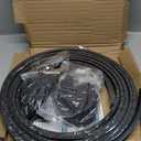 Flexible Curtain Track, 20Ft Ceiling Track for Curtains, Bendable Wall Mount Heavy Duty Drop Sliding Track System, Room Divider, Curved Curtain Rails for RV Shower (Black)