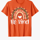 Unity Day Orange Anti Bullying Leopard Rainbow Kids Teacher T-Shirt M