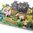 JXRLMB Japanese Micro Building Blocks Sets for Adults 10080 PCS Japan Himeji Castle with Cherry Blossoms Model Kit Big Architecture Landmarks Collection Kit