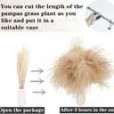 Dried Pampas Grass Decor, 100 Stems Pampas Grass Contains Bunny Tails Dried Flowers, Reed Grass Bouquet for Wedding Boho Flowers Home Table Decor, Rustic Farmhouse Party (17", White and Brown)