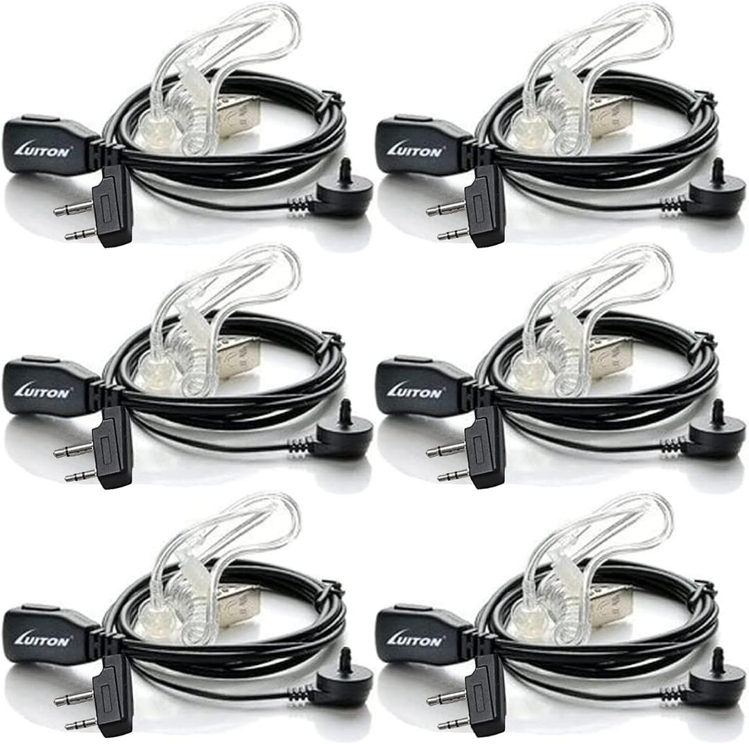 Midland Security Headsets with Mic - Compatible with Midland GXT1000VP4 LXT600VP3 GXT1050VP4 GXT1000XB LXT500VP3 etc (6 Pack)
