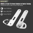 Front Tie Down Mount Bracket Kit Front for Harley Street Glide & Electra Glide 2014–2025, 5mm Thick Heavy-Duty Steel Motorcycle Tie Down Anchors, Chrome