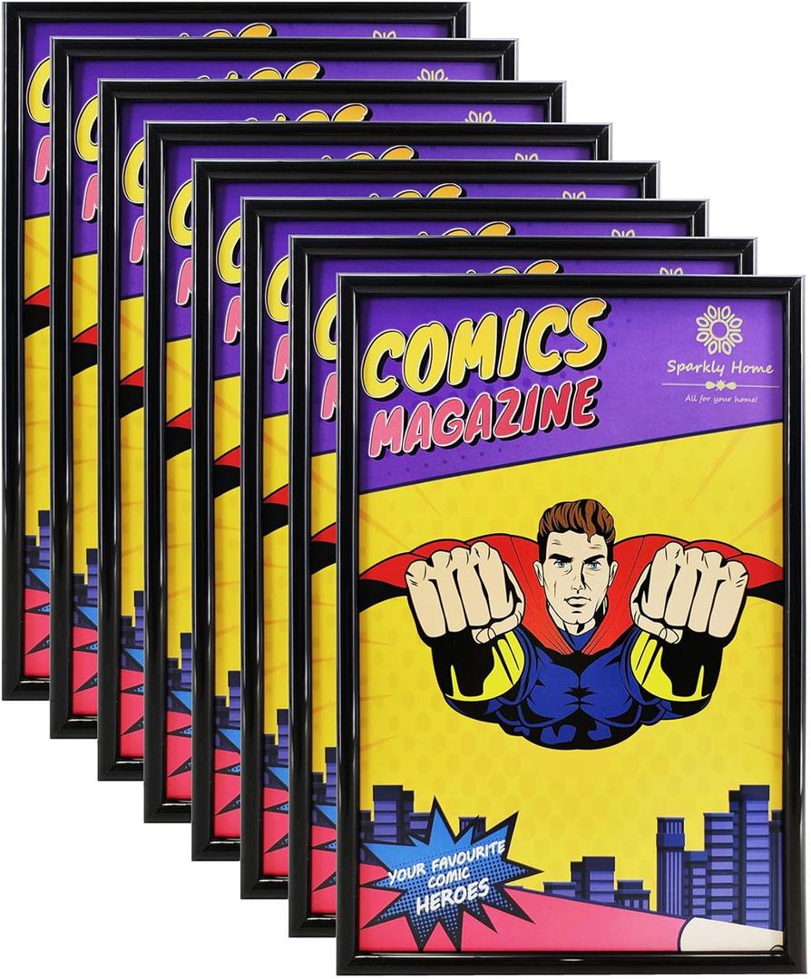 Comic Book Frame, 8 Packs, UV Protection Display Frames for Current Comic Books up to 6 3/4" x 10 1/4", Wall or Tabletop Display