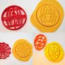 T3D Cookie Cutters Superheroes 3pcs Set Cookie Cutters, SpiderWeb Superhero Spider Insignia, Suitable for Cakes Biscuit and Fondant Cookie Mold for Homemade Treats