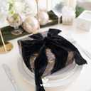 MEEDEE Black Velvet Ribbon 2 Inch Wide Frayed Ribbons Crinkle Raw Edge Black Christmas Ribbons 2 Rolls 4 Yards Crushed Velvet Ribbon for Gift Wrapping, Wedding Bouquet
