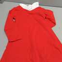 Arshiner Girls Long Sleeve Vintage Peter Pan Collar T-Shirt Dress Age 4-13 Years (Red)