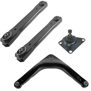 TRQ Rear Upper and Lower Control Arm and Ball Joint Set 4 Piece Compatible with 1999-2004 Jeep Grand Cherokee