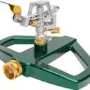 Hourleey Impact Sprinklers for Yard, Heavy Duty 360 Degree Rotating Pulsating Lawn Sprinkler with Metal Base for Garden Large Area, Water Coverage up to 5,800 Sq. Ft