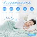 CHOSHOME Cooling Comforter Queen Size, Cooling Blanket with Q-Max 0.45 Arc-Chill Cooling Fiber for Hot Sleeper and Night Sweats, Cool Soft Thin Breathable Summer Comforter for Bed, (90" x 90", Green)