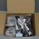 Youngever 6 Pack Empty Glass Pump Bottles, 2 Pack 16 Ounce and 4 Pack 8 Ounce Pump Bottles, Soap Dispenser, Refillable Containers (Amber)