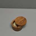Kaizen Casa Acacia Wood Salt or Spice Box with Swivel Cover perfect for keeping table salt, gourmet salts, herbs or favorite seasonings, close at hand on your countertop.