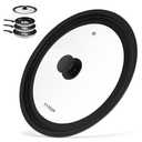 TYBQB Universal Silicone Glass Lid for All Pots Microwave Safe Pot Cover Non-Slip Silicone Lid Easy Clean Pot Cover (9.5", 10", 11") broken