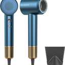 Hair Dryer Blow Dryer, 160000 RPM High-Speed Brushless Motor 500 Millions Negative Ionic Hairdryer for Fast Drying, Low Noise Thermo-Control Hair-Dryer-with-Diffuser for for All Hair Types, Blue