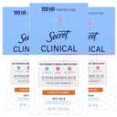 Secret Clinical Strength Antiperspirant Deodorant for Women, Stress Response, 3X Stress & 72hr Sweat & Odor Protection, PH Balancing Minerals, Soft Solid, 1.6 oz (Pack of 3)