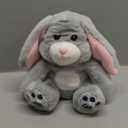 YH YUHUNG Easter Bunny Interactive Talking Plush Toy, Voice Repeat & Record, 10 Songs with Flapping Ears, Volume Control, Animated Stuffed Rabbit Easter Basket Gift for Toddlers Kids, Soft Gray